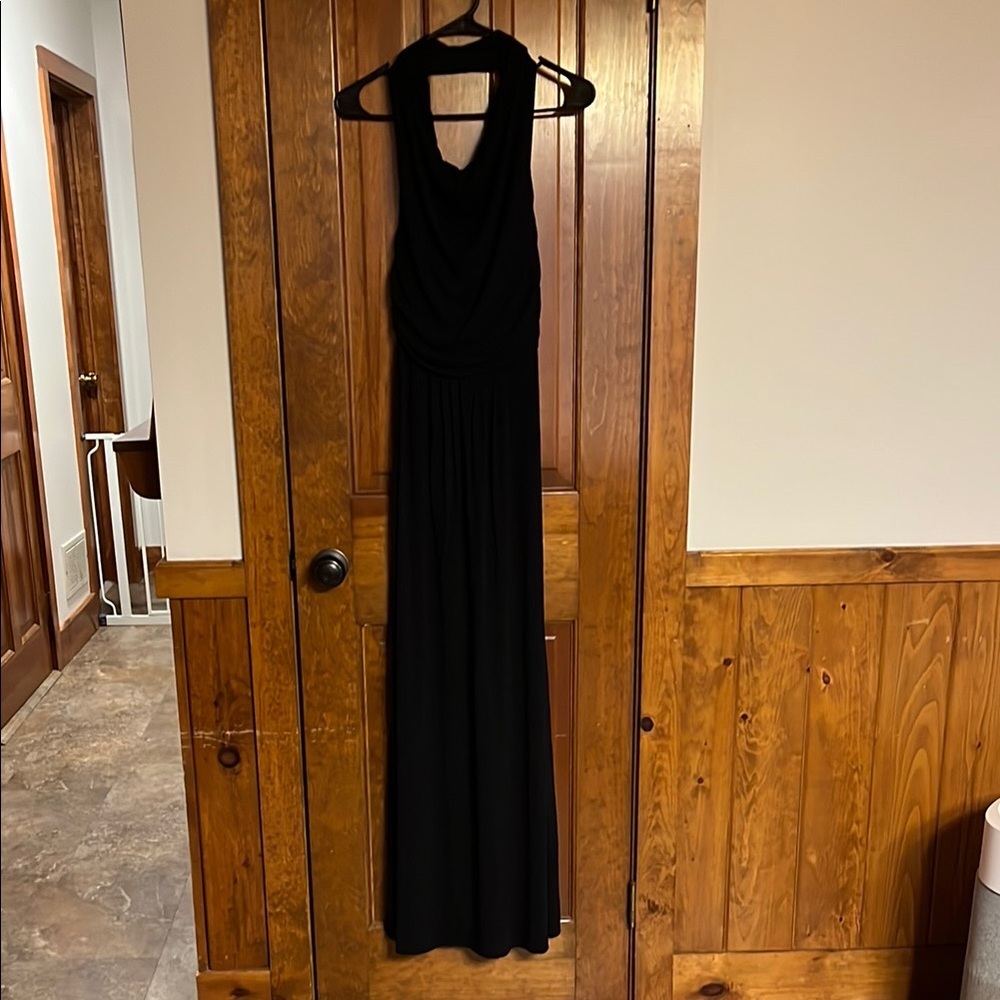 The Limited Black Halter Maxi Gown
